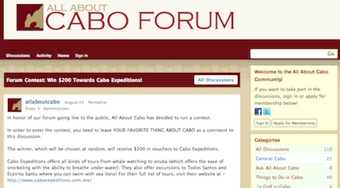 Cabo Forum Contest