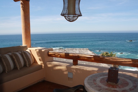 View from the balcony of the Esperanza Resort in Cabo.