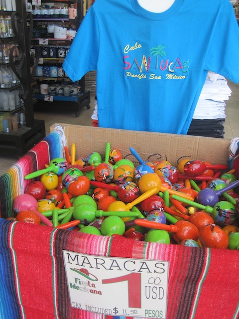 Maracas and t-shirts are good things to bring home from Cabo. 